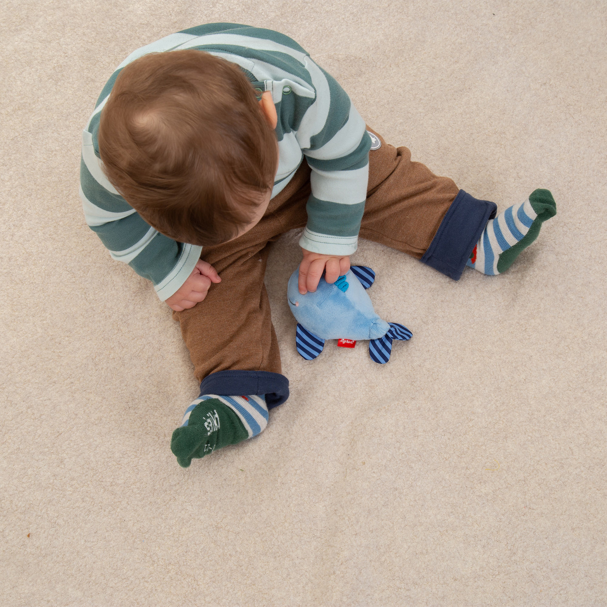 Baby toy rattle whale