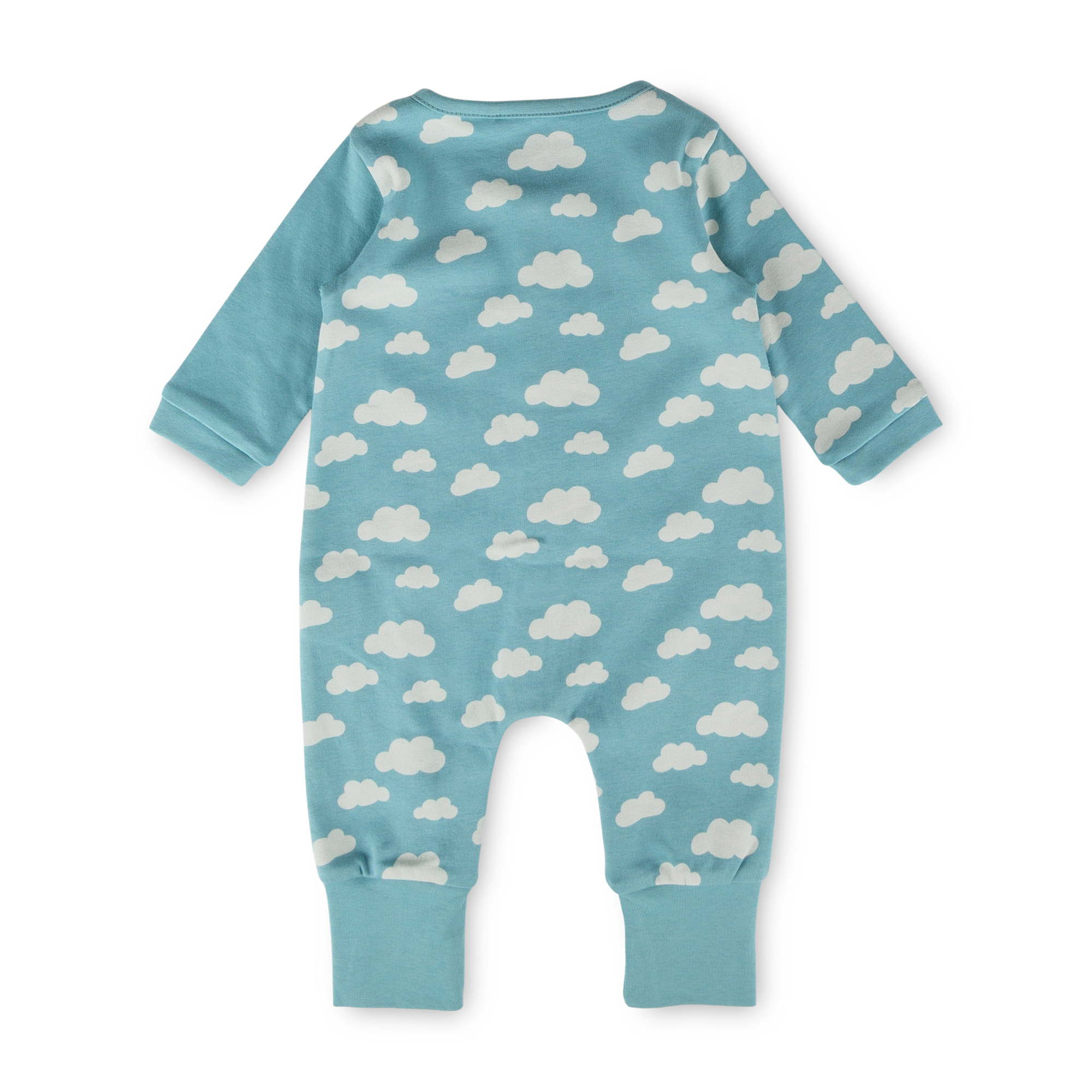 Baby Schlaf Overall Schäfchen mit Wolken Print, hellblau Baby Schlaf Overall Schäfchen mit Wolken Print, hellblau