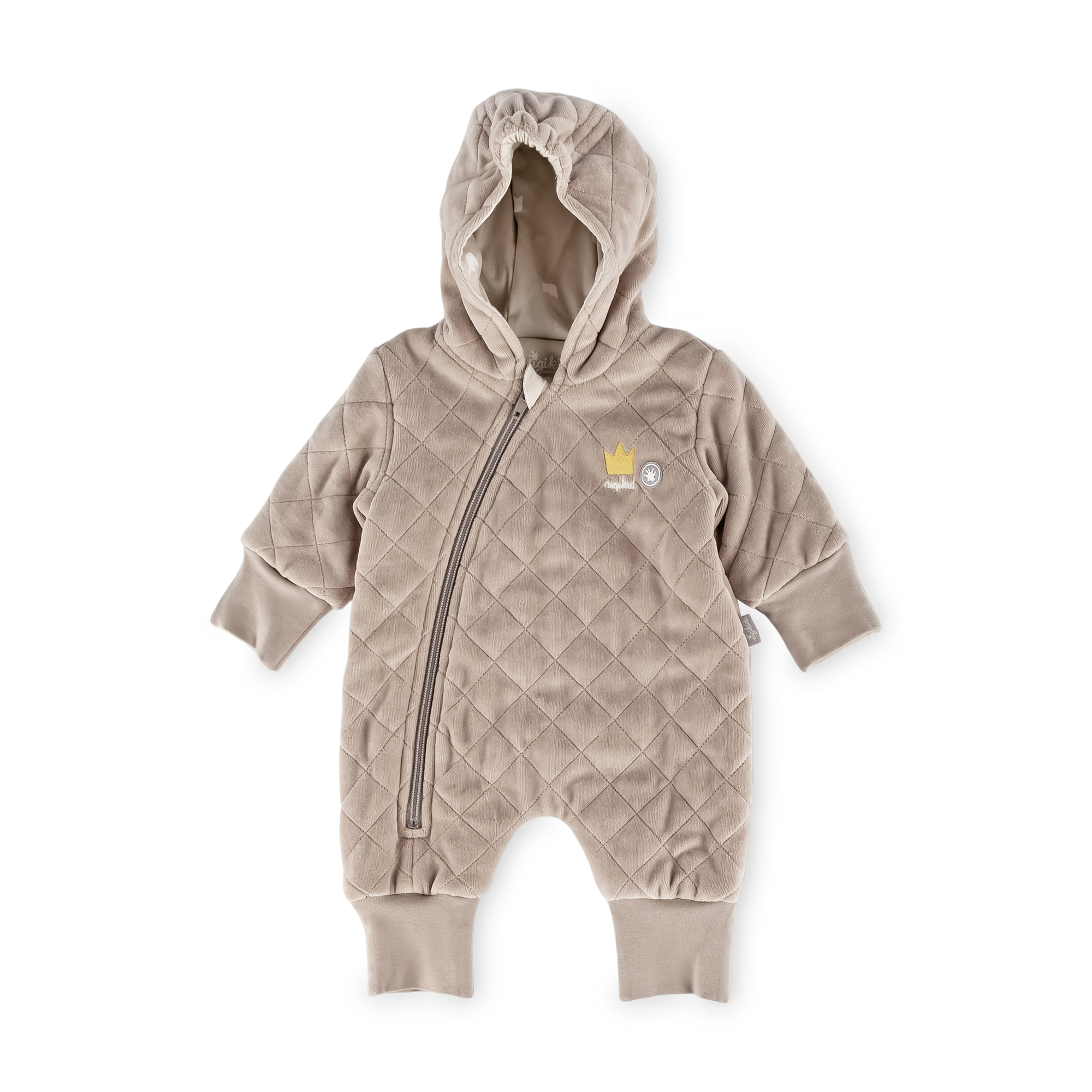 Baby Nicki Overall Krönchen Bär, beige Baby Nicki Overall Krönchen Bär, beige