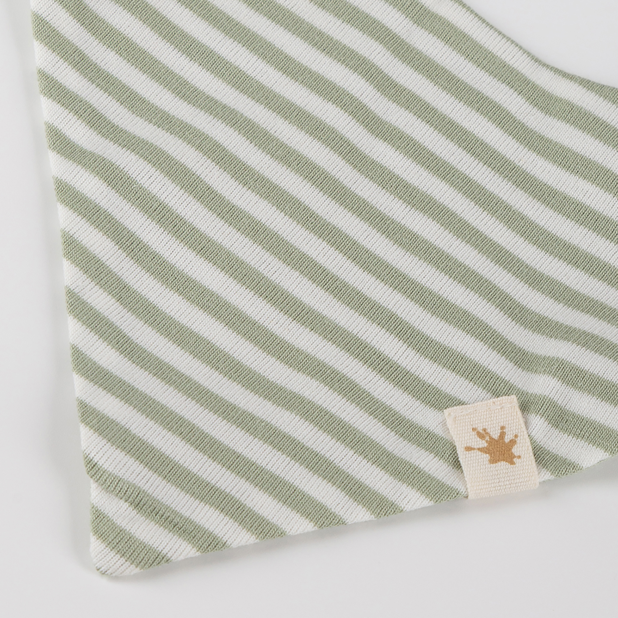 Newborn baby bandana bib, reversible, green