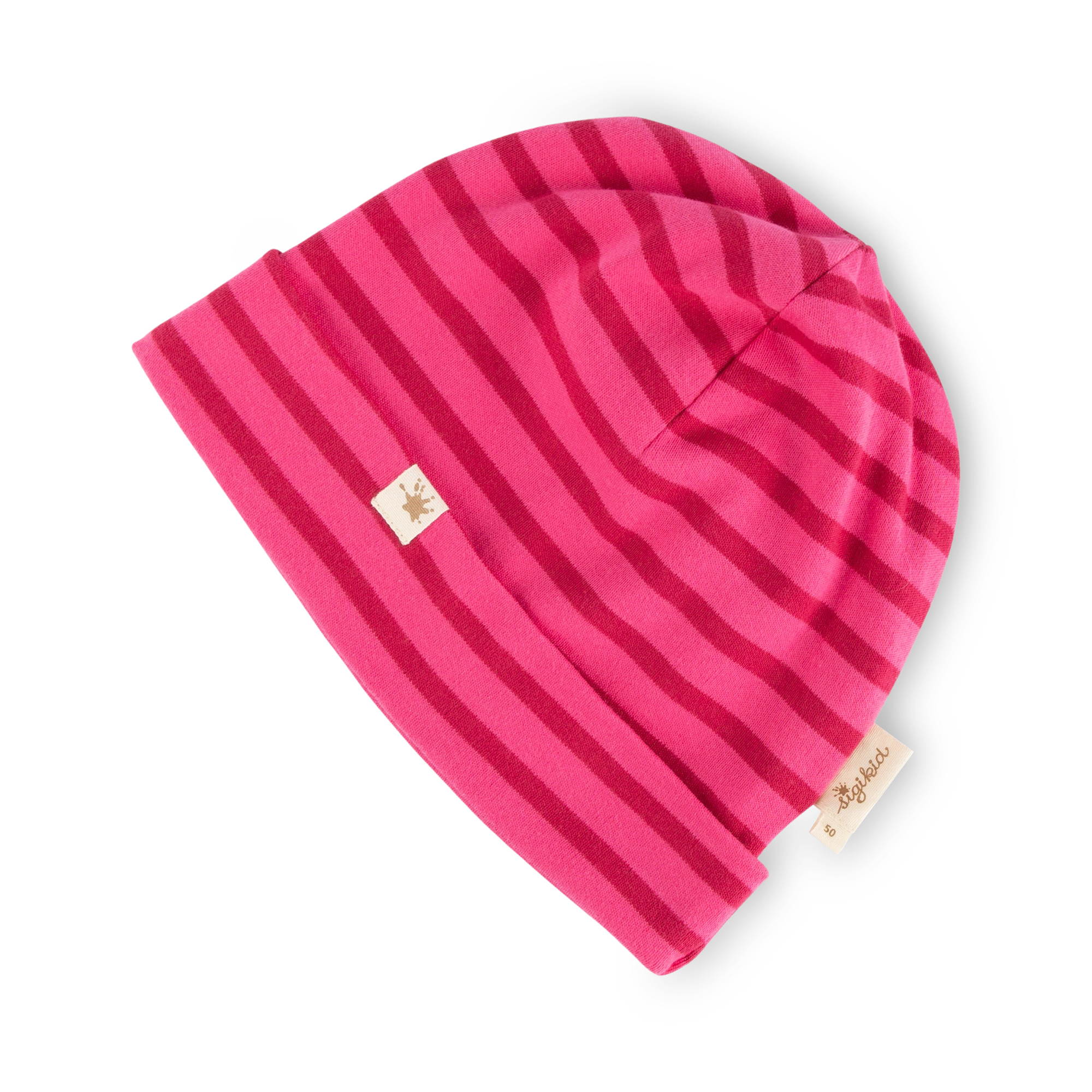 Kinder Beanie, pink gestreift