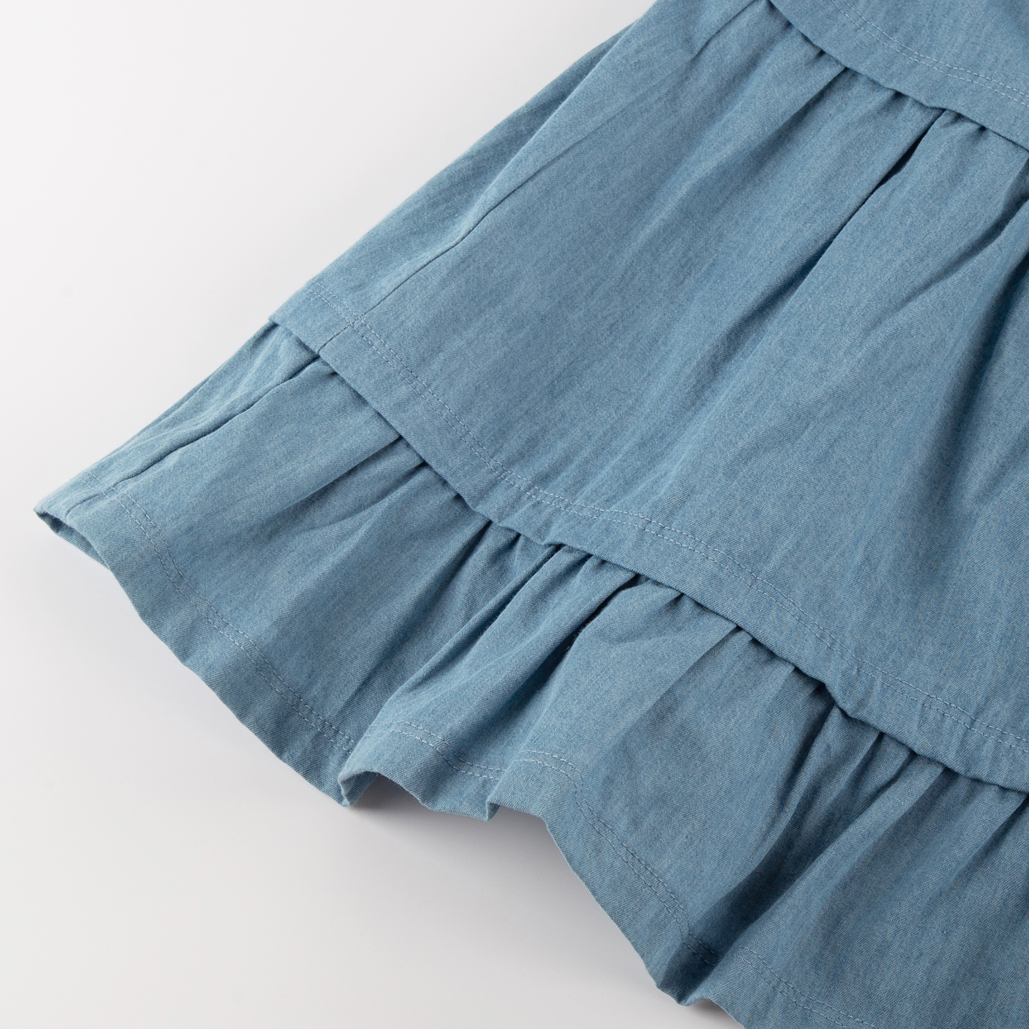 Kinder Chambray-Kleid Hund Funny Dog, hellblau,