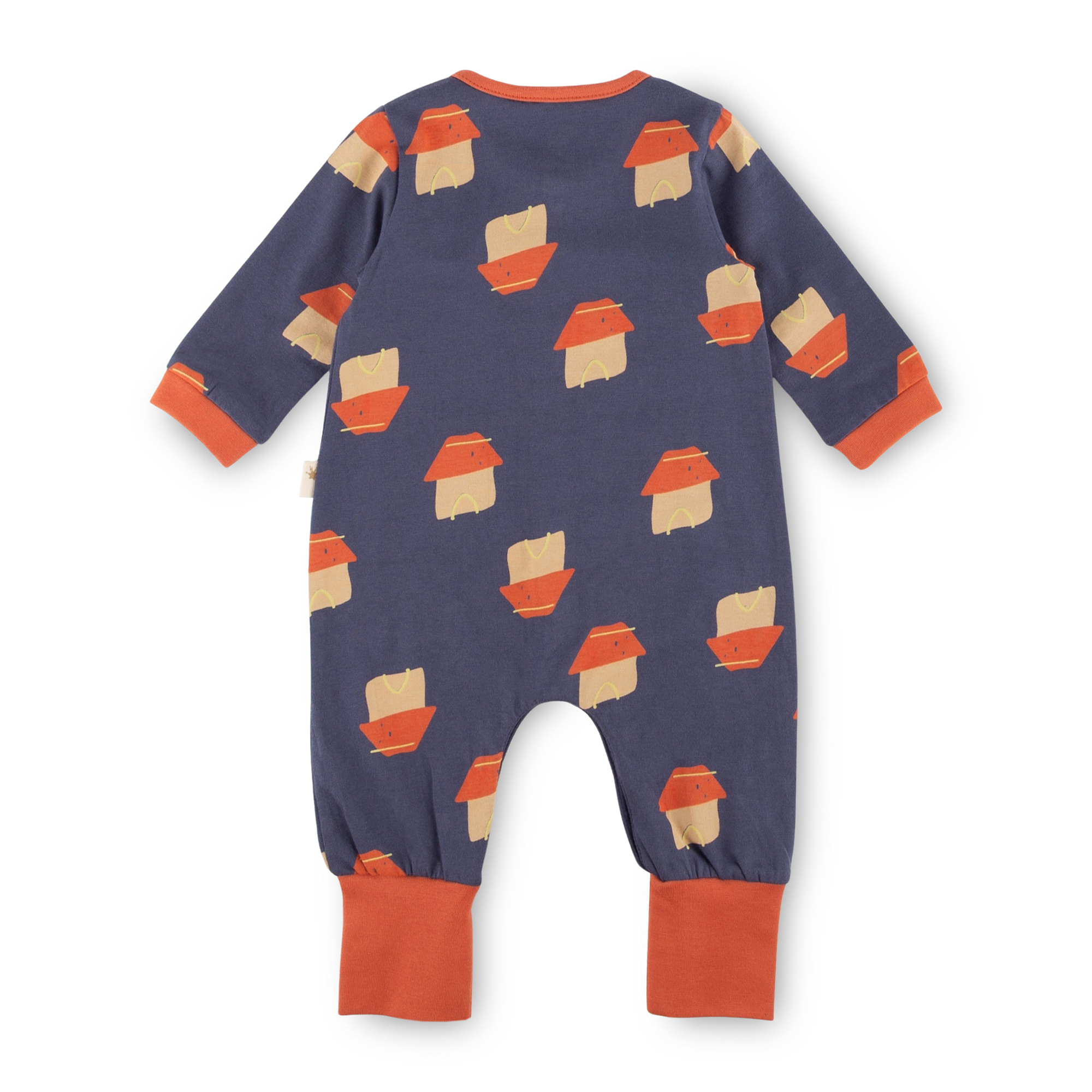 Weicher Baby Schlaf Overall, blau/rot Weicher Baby Schlaf Overall, blau/rot