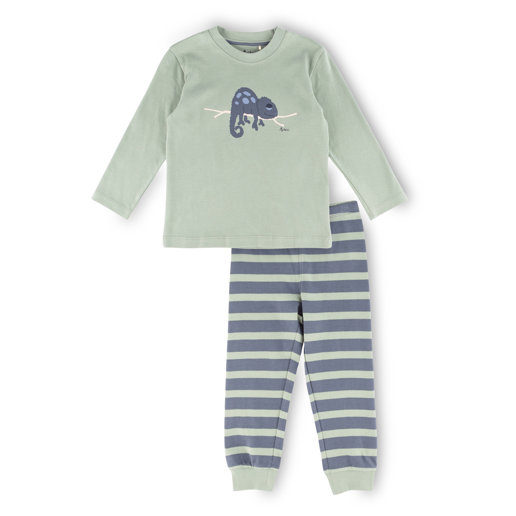 Kinder Schlafanzug Chamäleon lang, grün-blau Kinder Schlafanzug Chamäleon lang, grün-blau