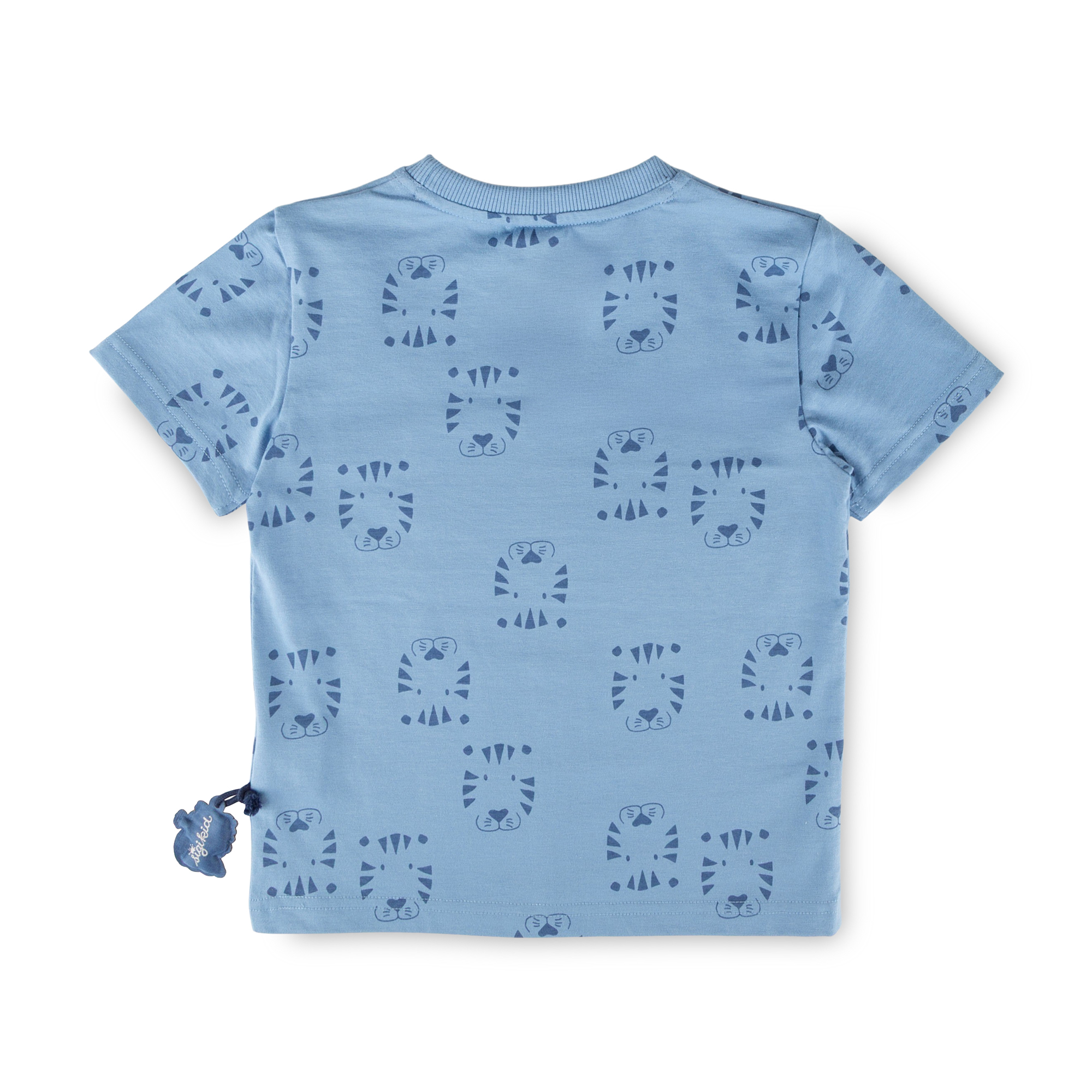 Kinder T-Shirt Tiger & Löwe Print, blau