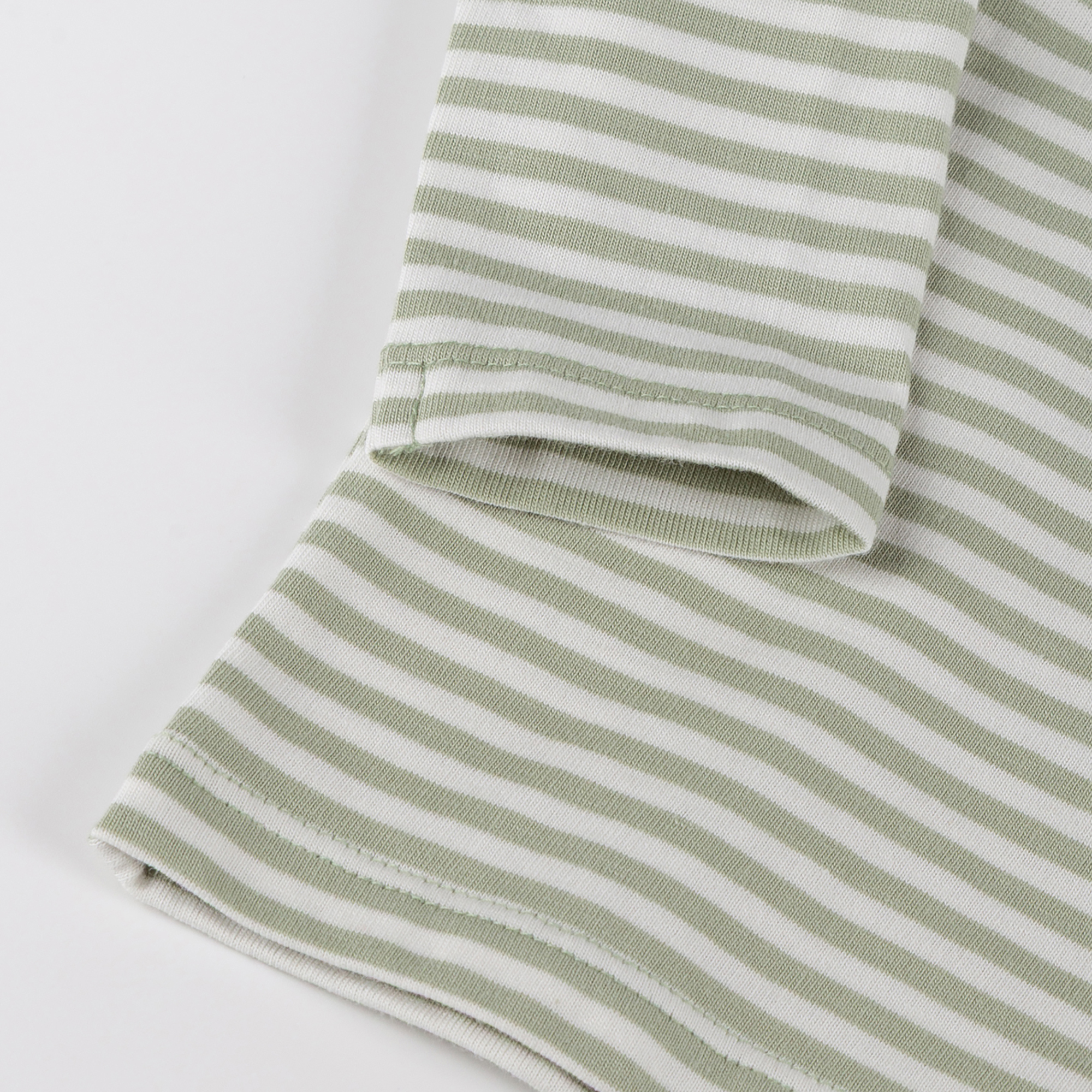 Newborn baby long sleeve Tee mouse, green/white