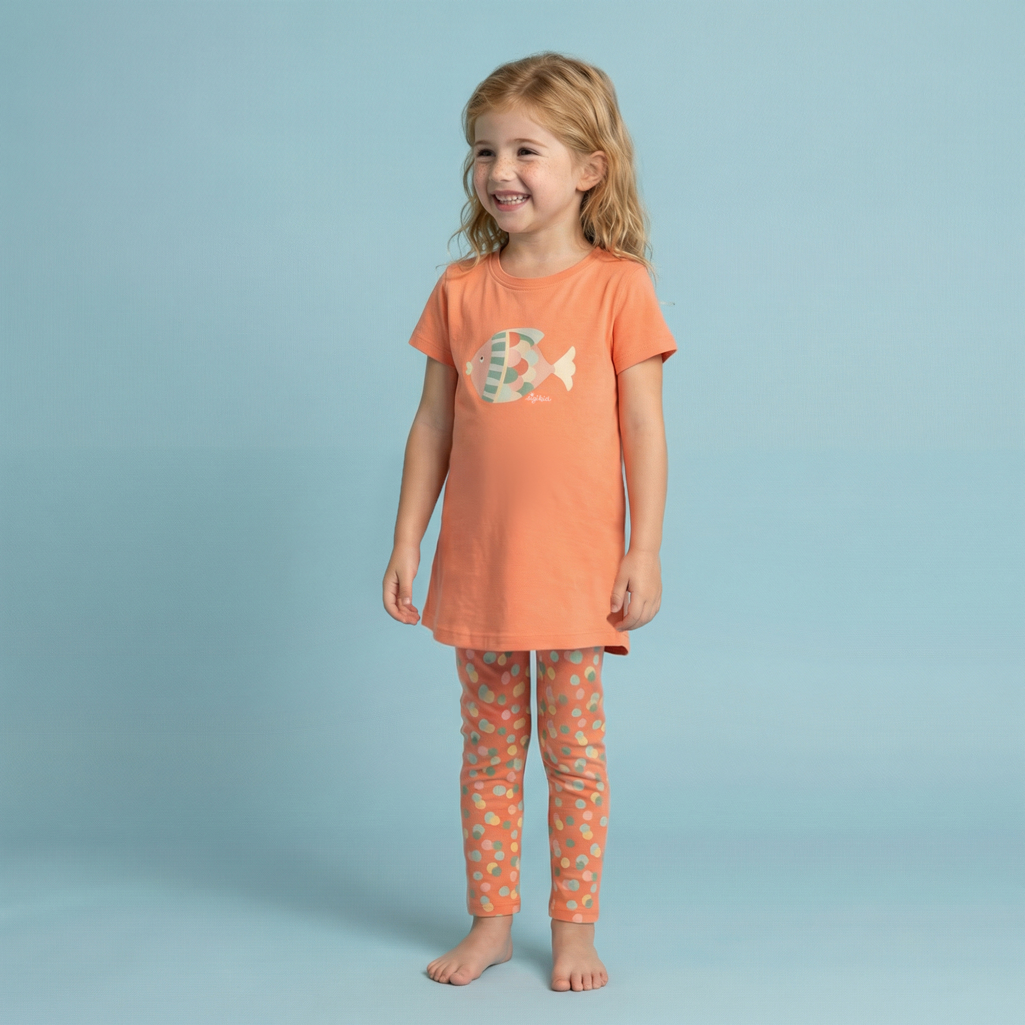 Kinder Pyjama Fisch, rosa