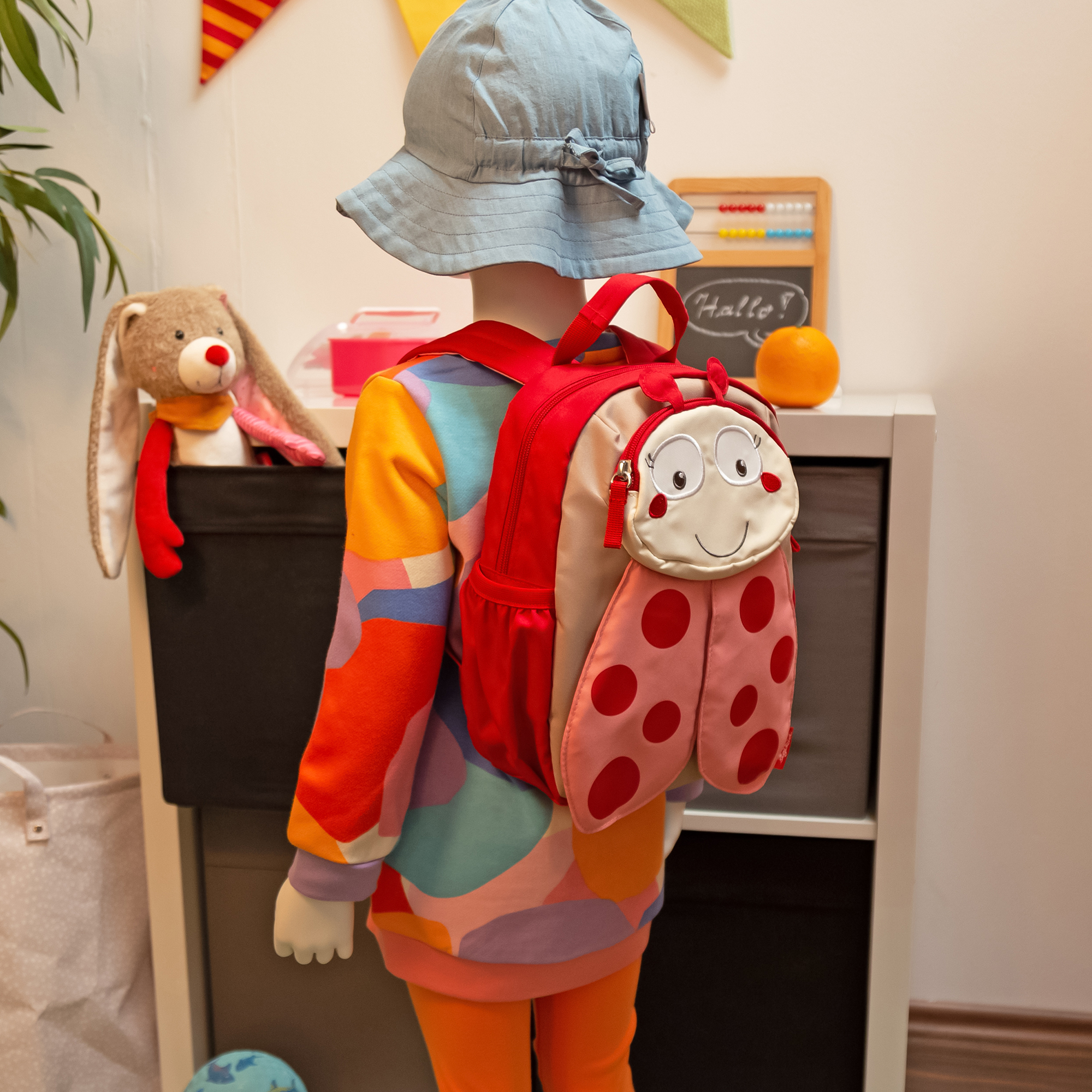 Kinder Pfötchen Rucksack Marienkäfer