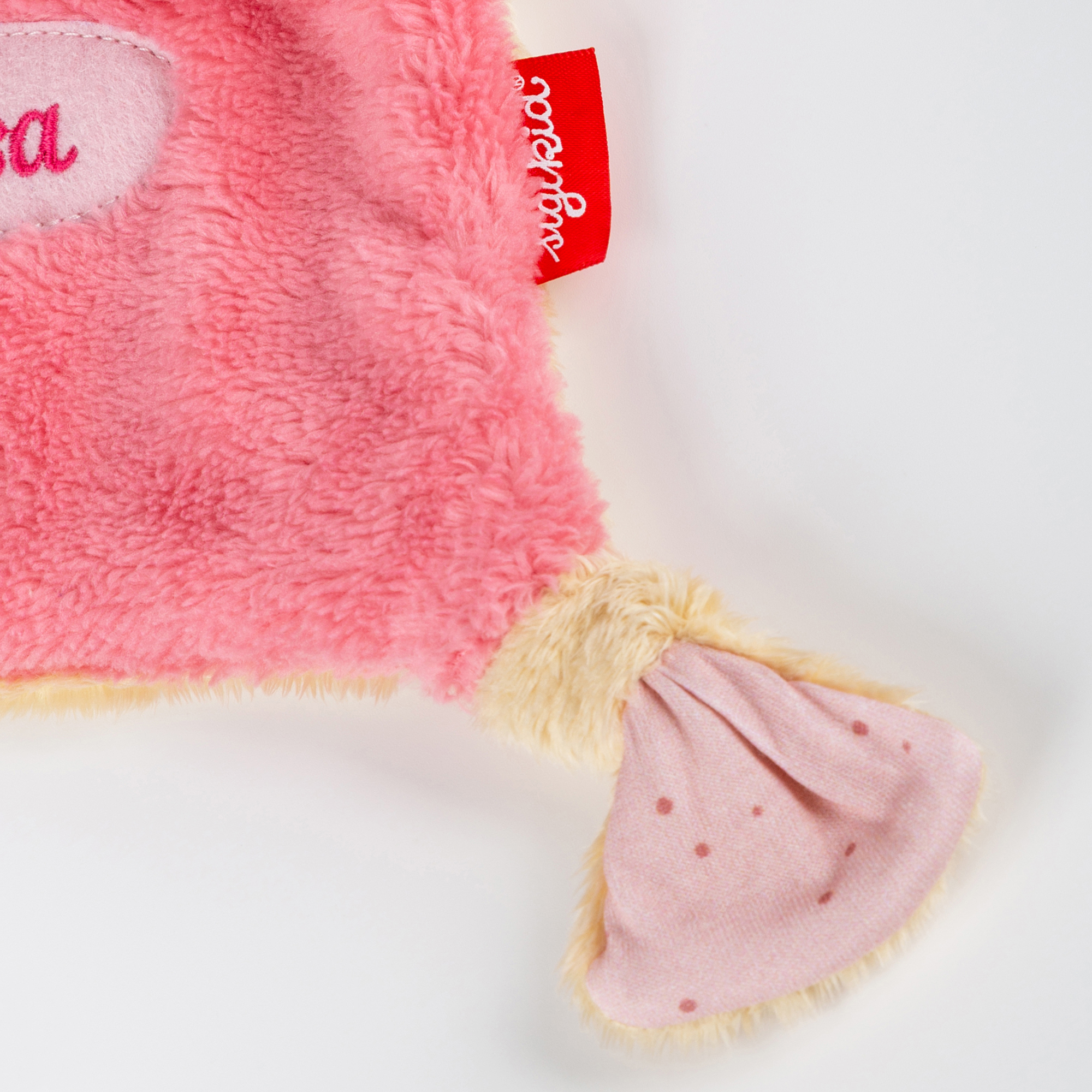 Individualized baby lovey rabbit, pink