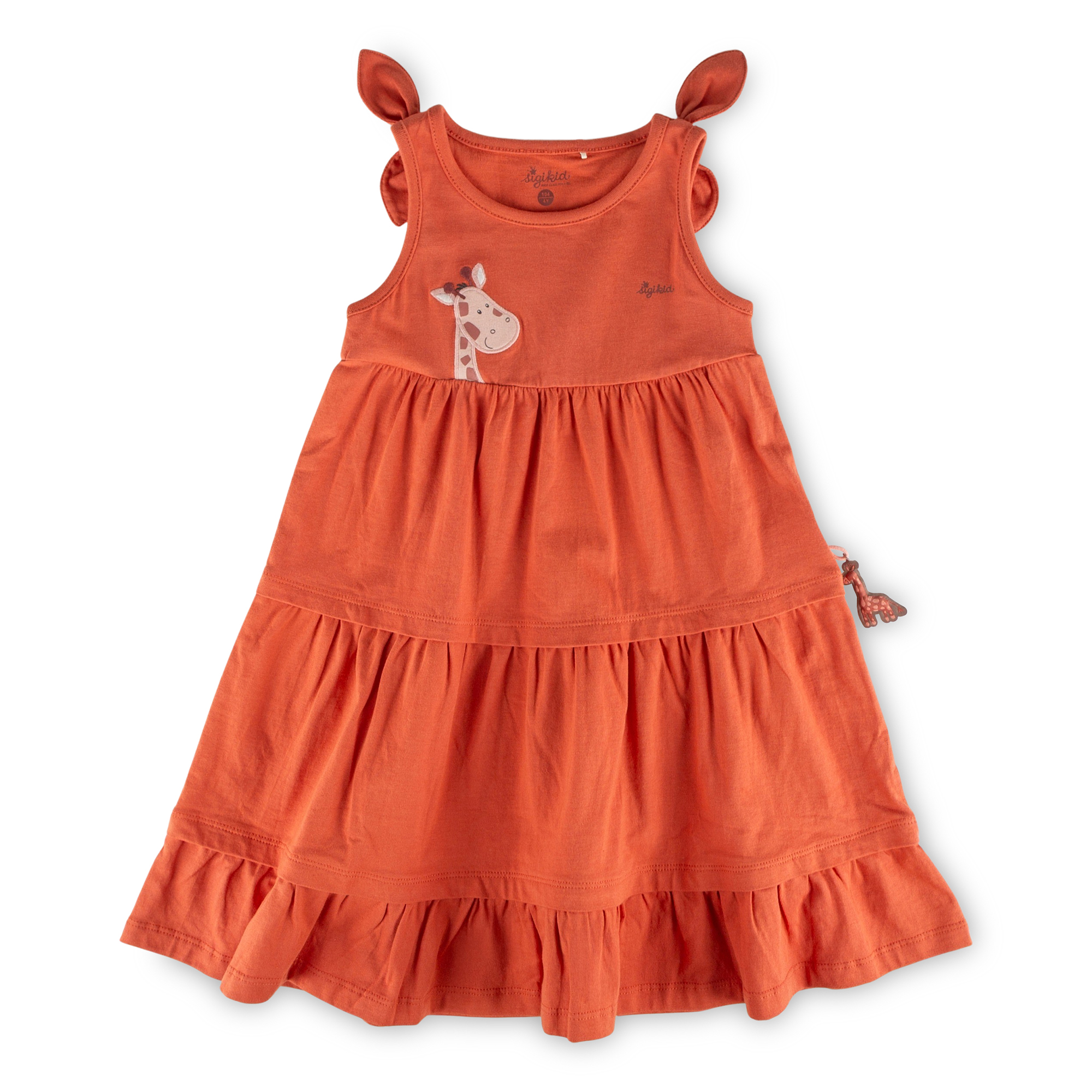 Kinder Trägerkleid Giraffe, orange