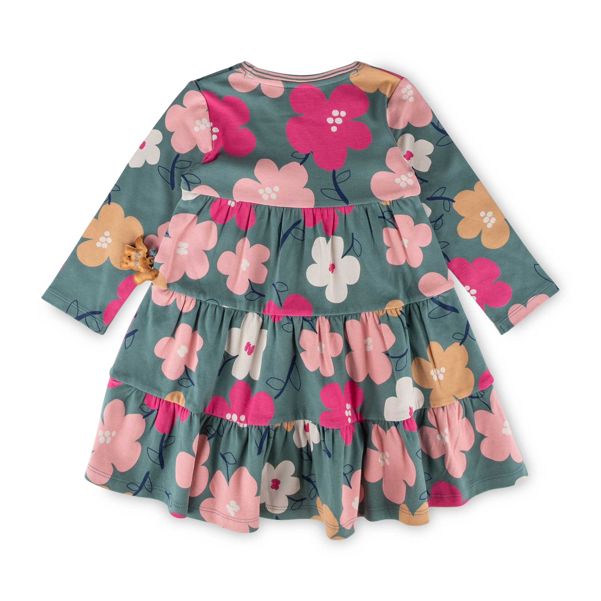 Kinder Stufenkleid Pony Love, grün mit Blumenprint Kinder Stufenkleid Pony Love, grün mit Blumenprint
