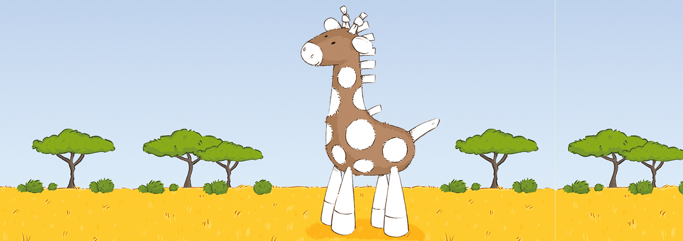 Ausmalspaß mit der kunterbunten Giraffe