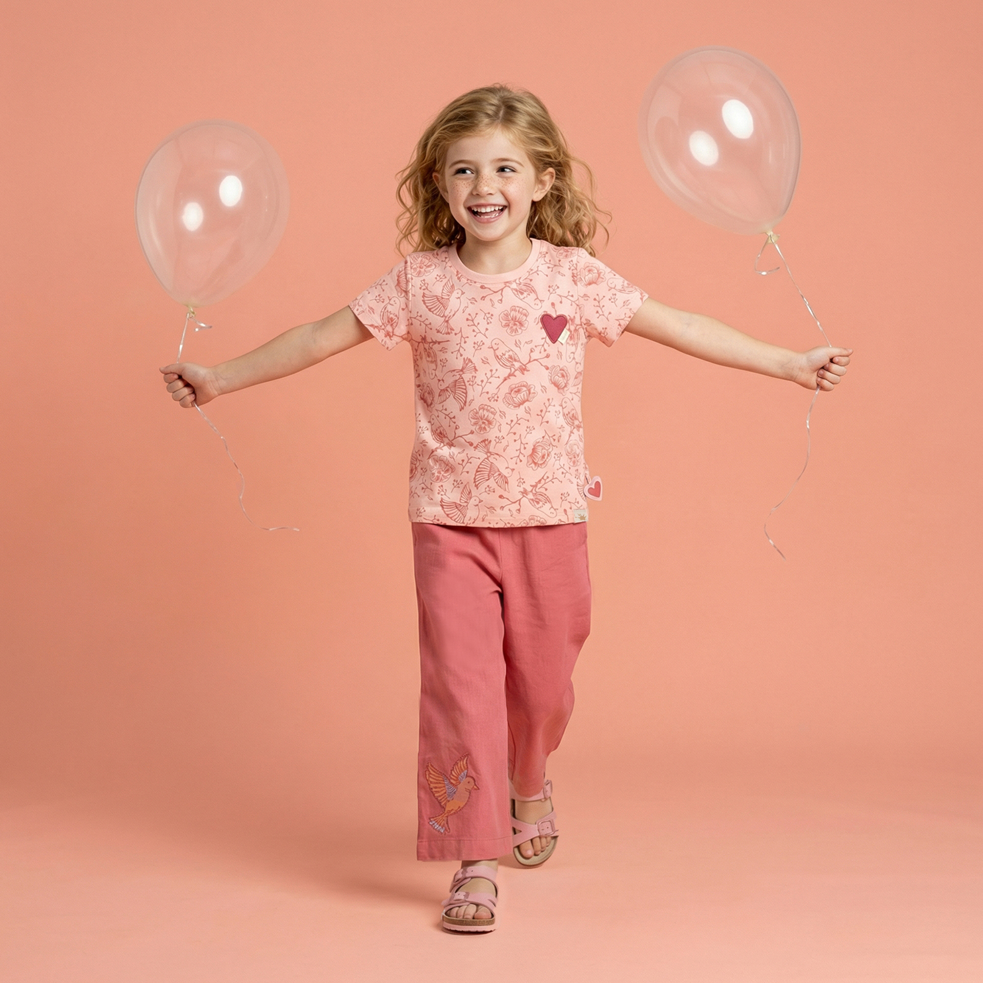 Children's culottes summer pants, Spring Birds