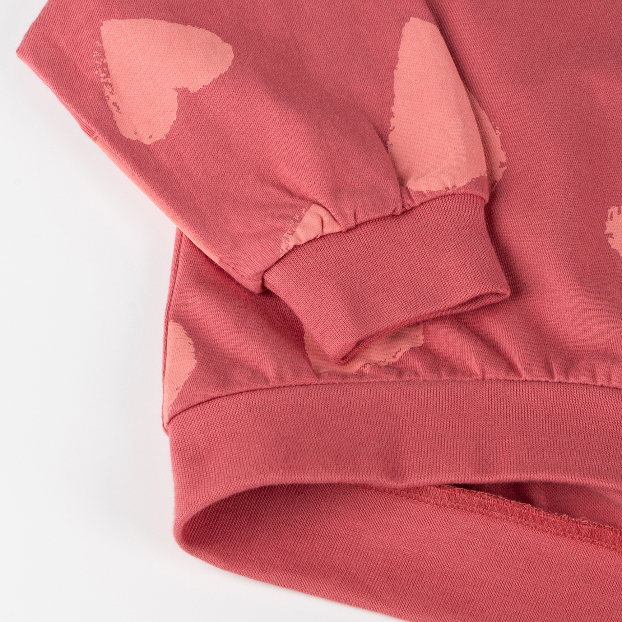 Kinder Langarmshirt mit Herzchen Print, rosarot