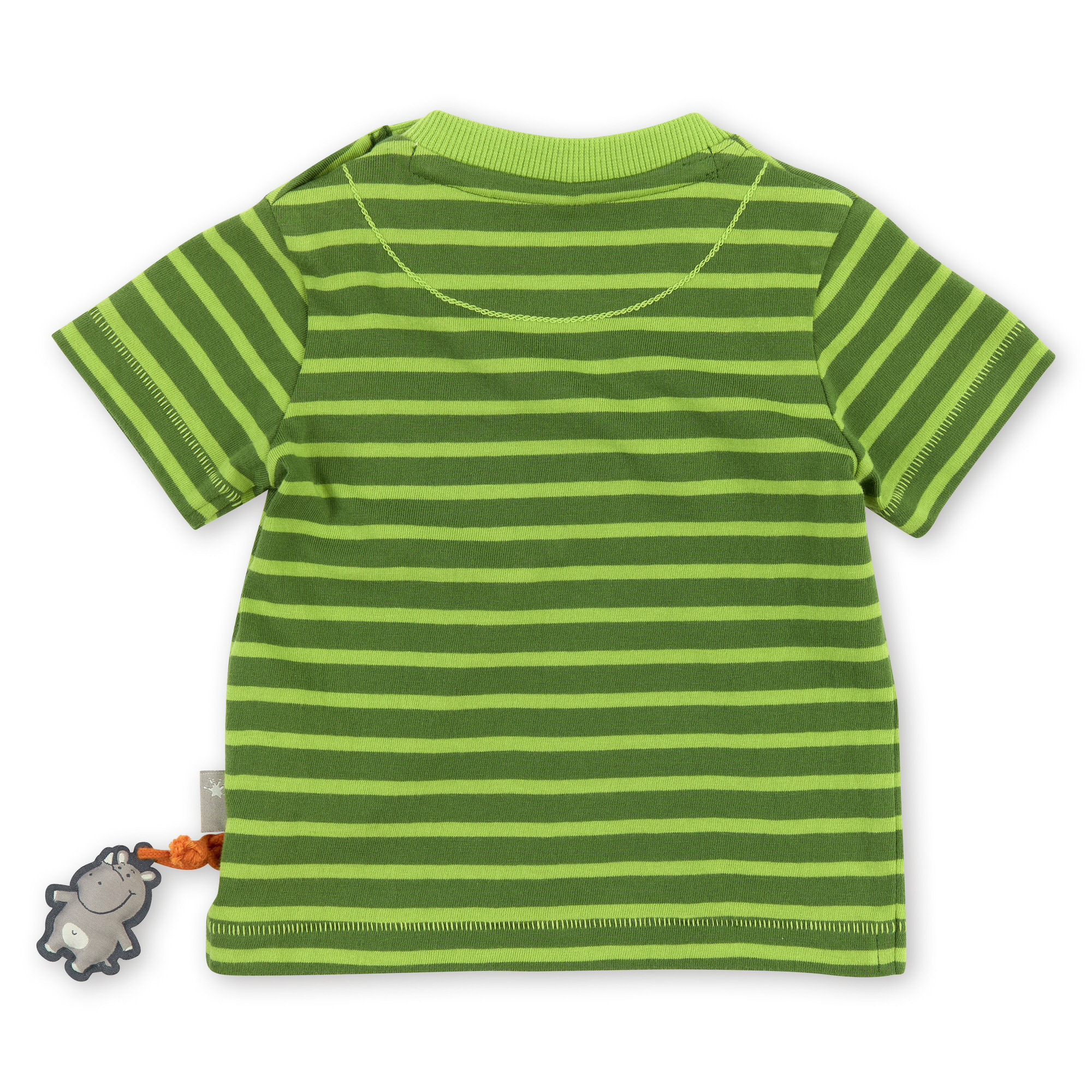 Baby T-Shirt grün-hellgrün gestreift