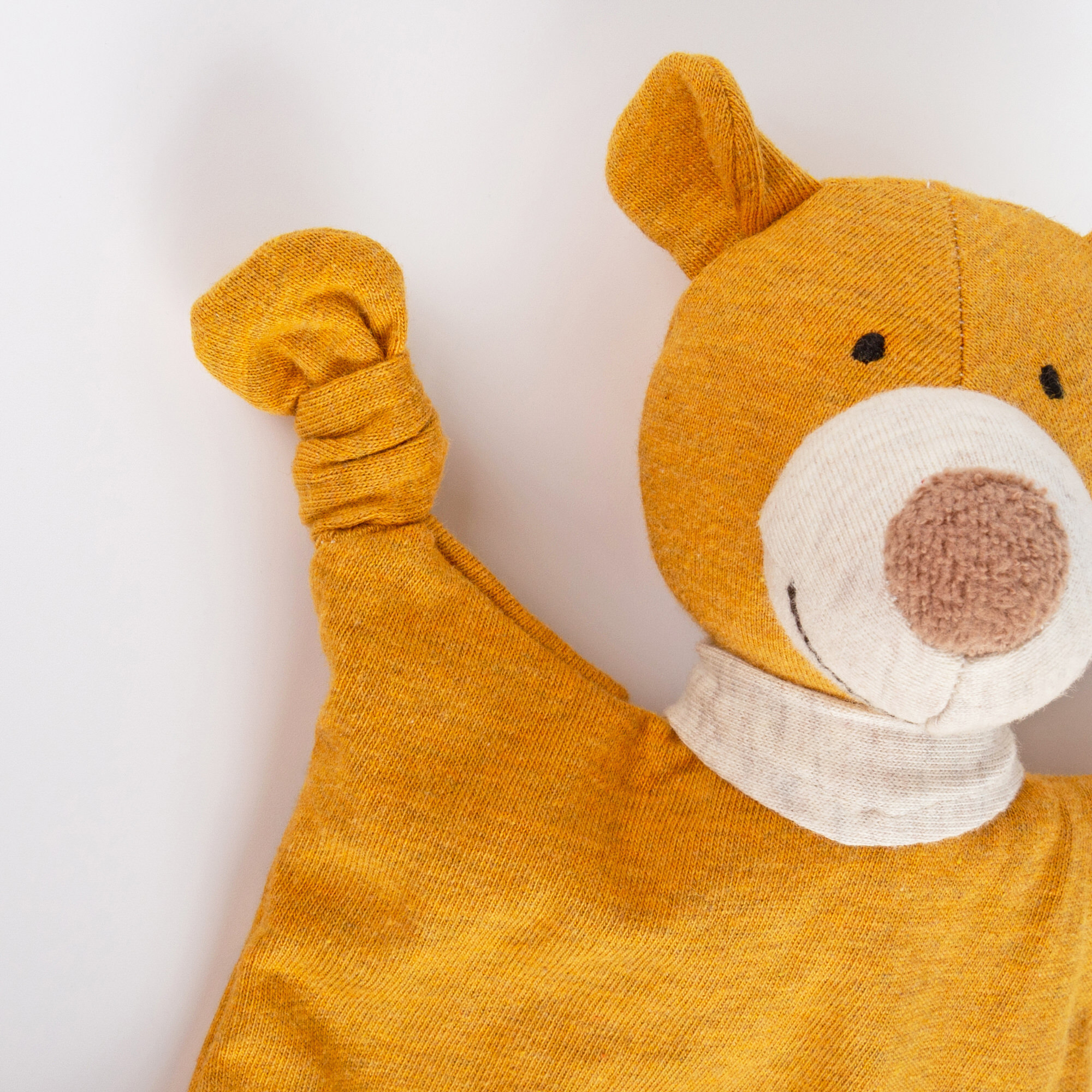 Baby comforter bear, yellow, small