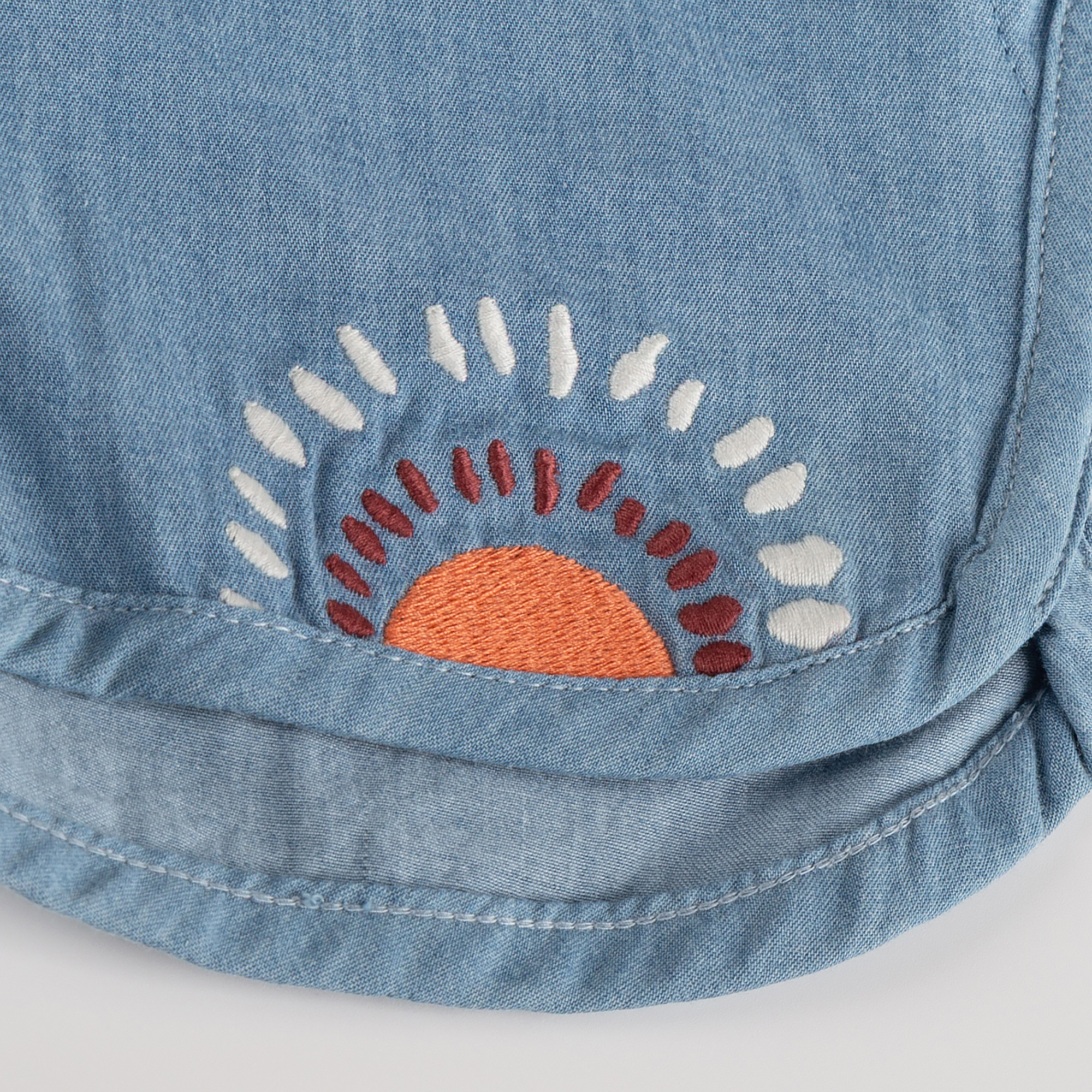 Kinder Chambray Shorts Savanne, hellblau