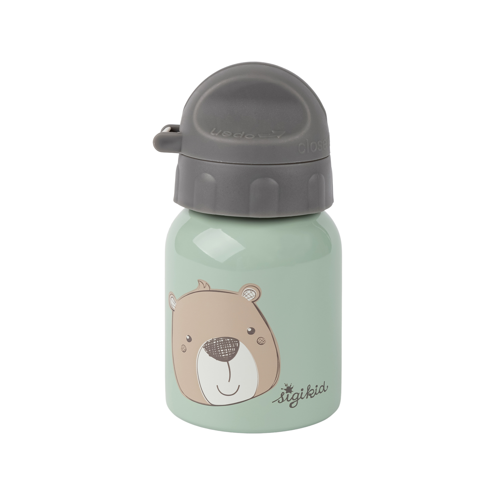 Kids' drink bottle bear 250 ml, stainless steel