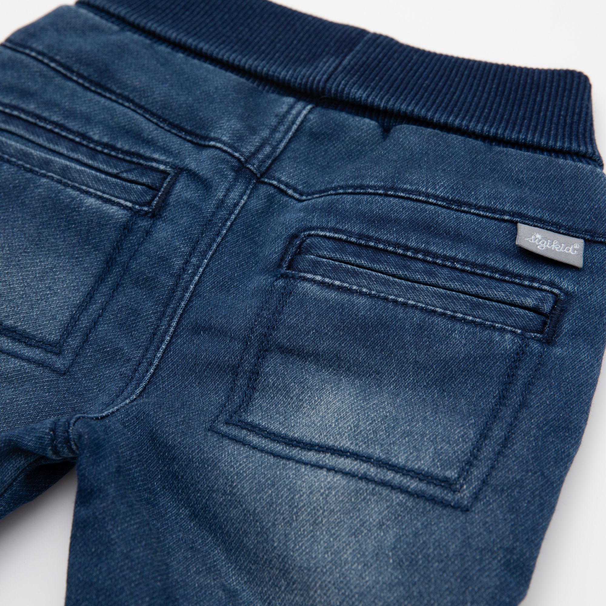 Babyjeans mit Beinbündchen in Dunkelblau Babyjeans mit Beinbündchen in Dunkelblau