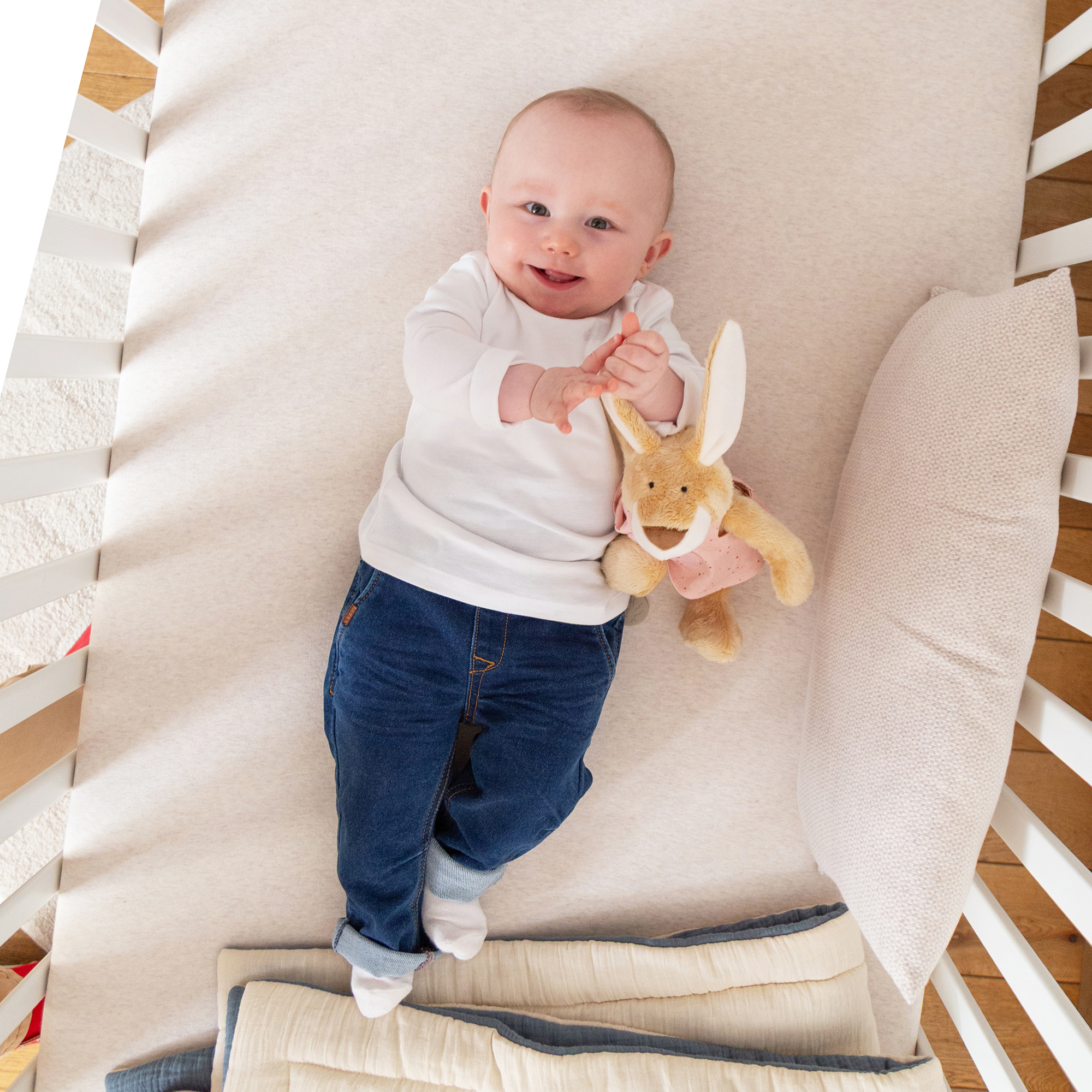 Namensspieluhr Hase rosa