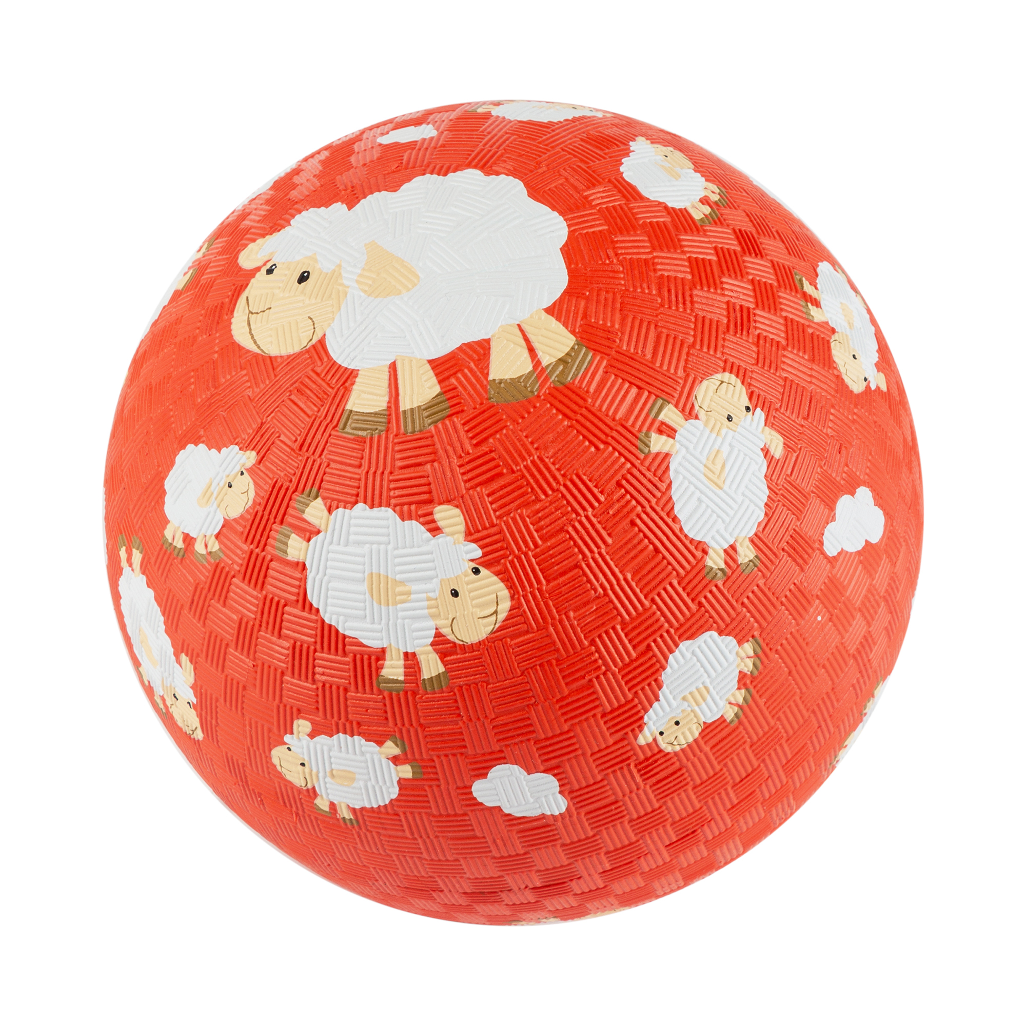Red rubber ball sheep, 17 cm, natural caoutchouc