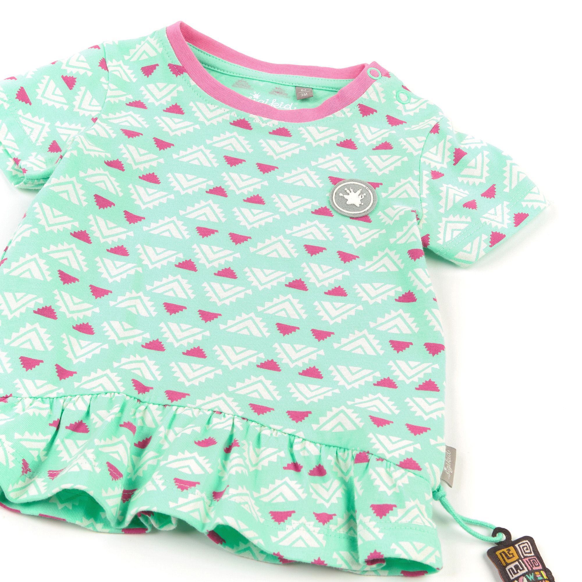 Baby kurzarm Longshirt mit Volant Baby kurzarm Longshirt mit Volant