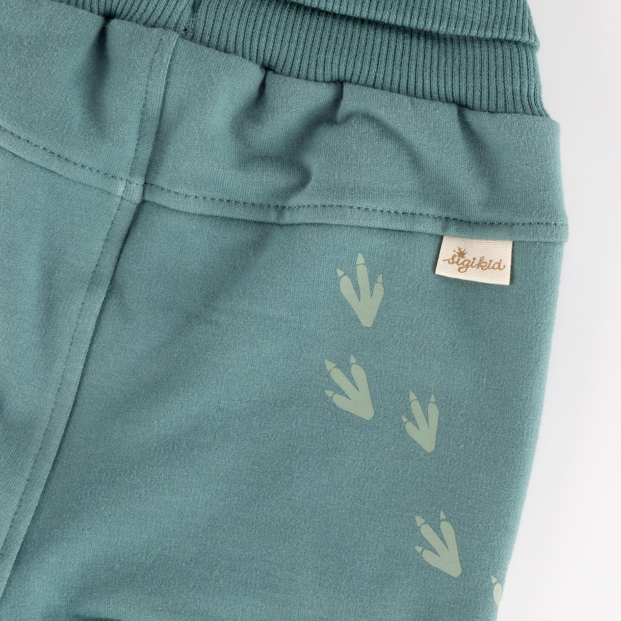 Baby Sweathose mit Beinbündchen, grün