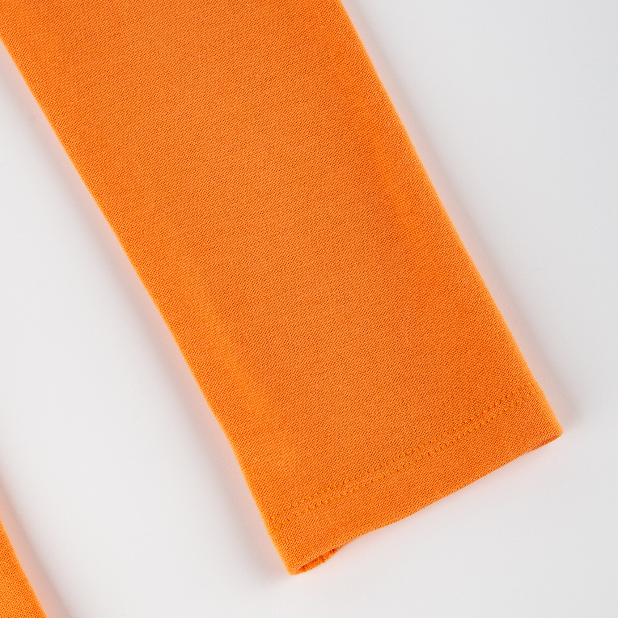 Girls' stretchy rib knit leggings, orange Girls' stretchy rib knit leggings, orange
