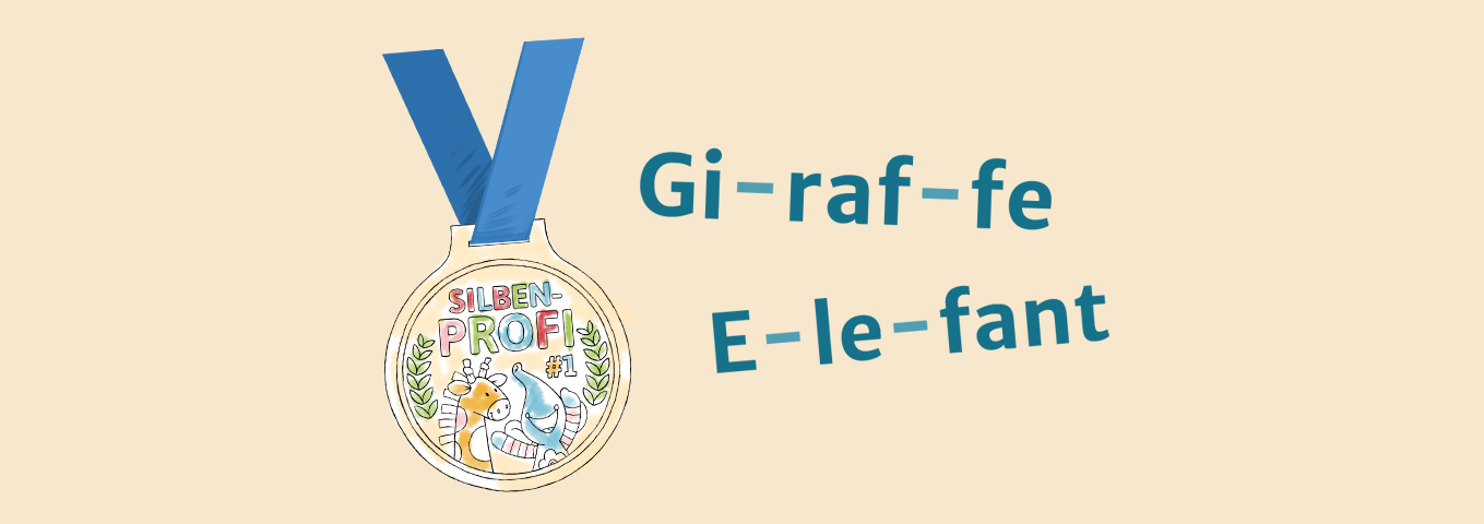 Silbenspiel: Giraffe & Elefant