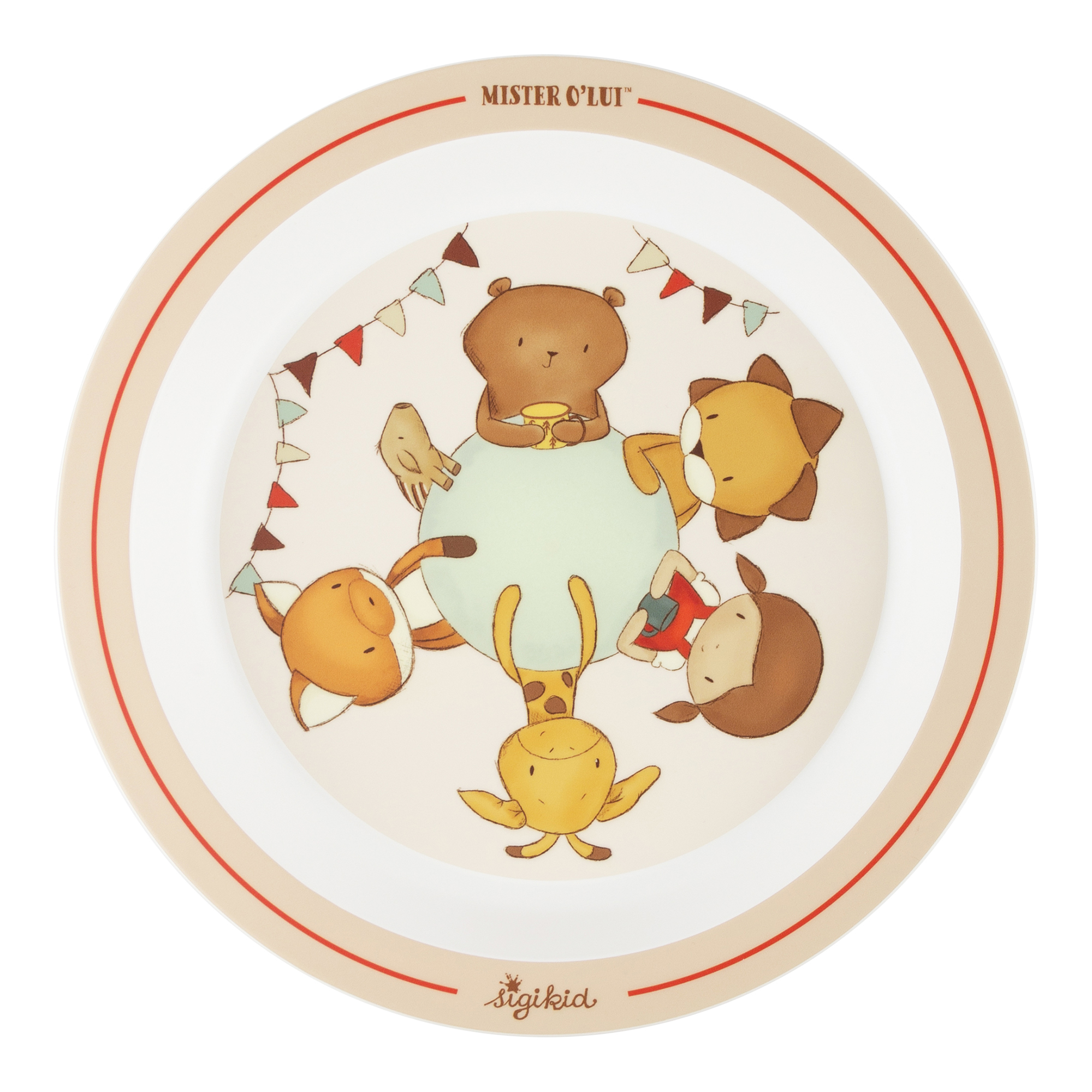 Kinder Teller Mister O'Lui Kuschelfreunde, rPET Kinder Teller Mister O'Lui Kuschelfreunde, rPET