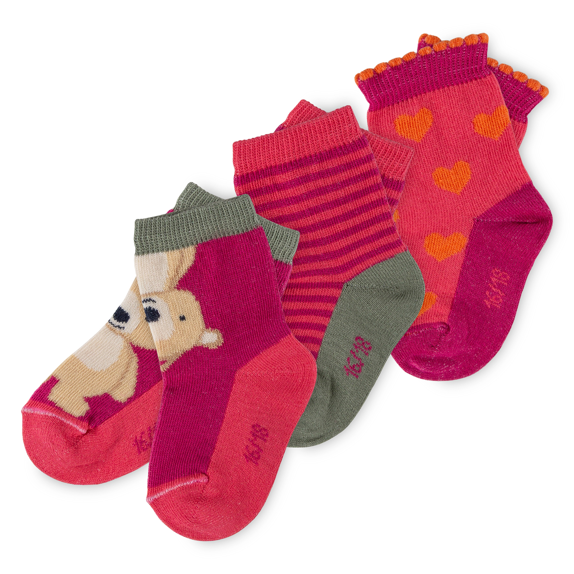 Kinder 3er Sockenset Bär Fancy Forest, pink Kinder 3er Sockenset Bär Fancy Forest, pink