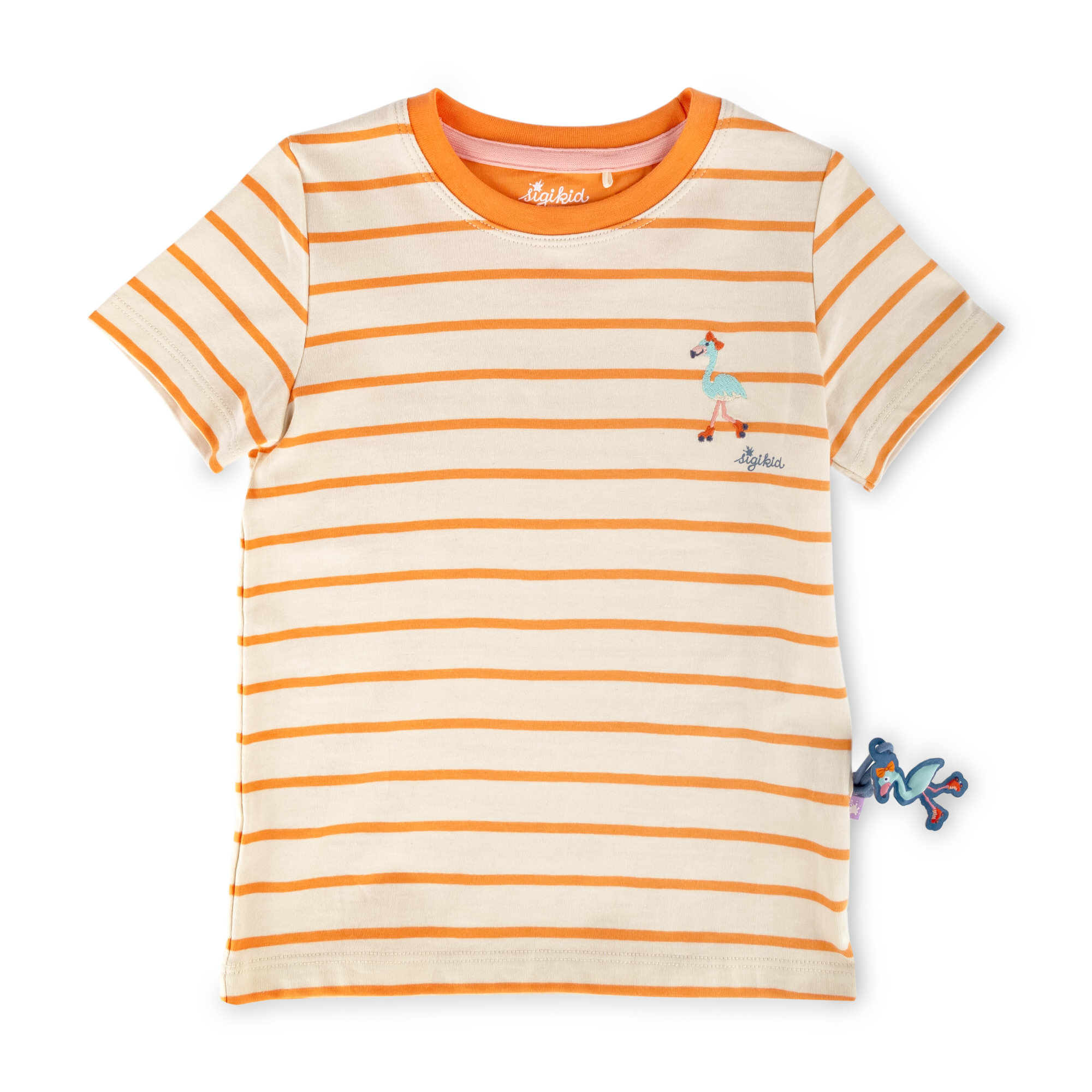 Kinder Ringel T-Shirt Flamingo, orange-weiß Kinder Ringel T-Shirt Flamingo, orange-weiß