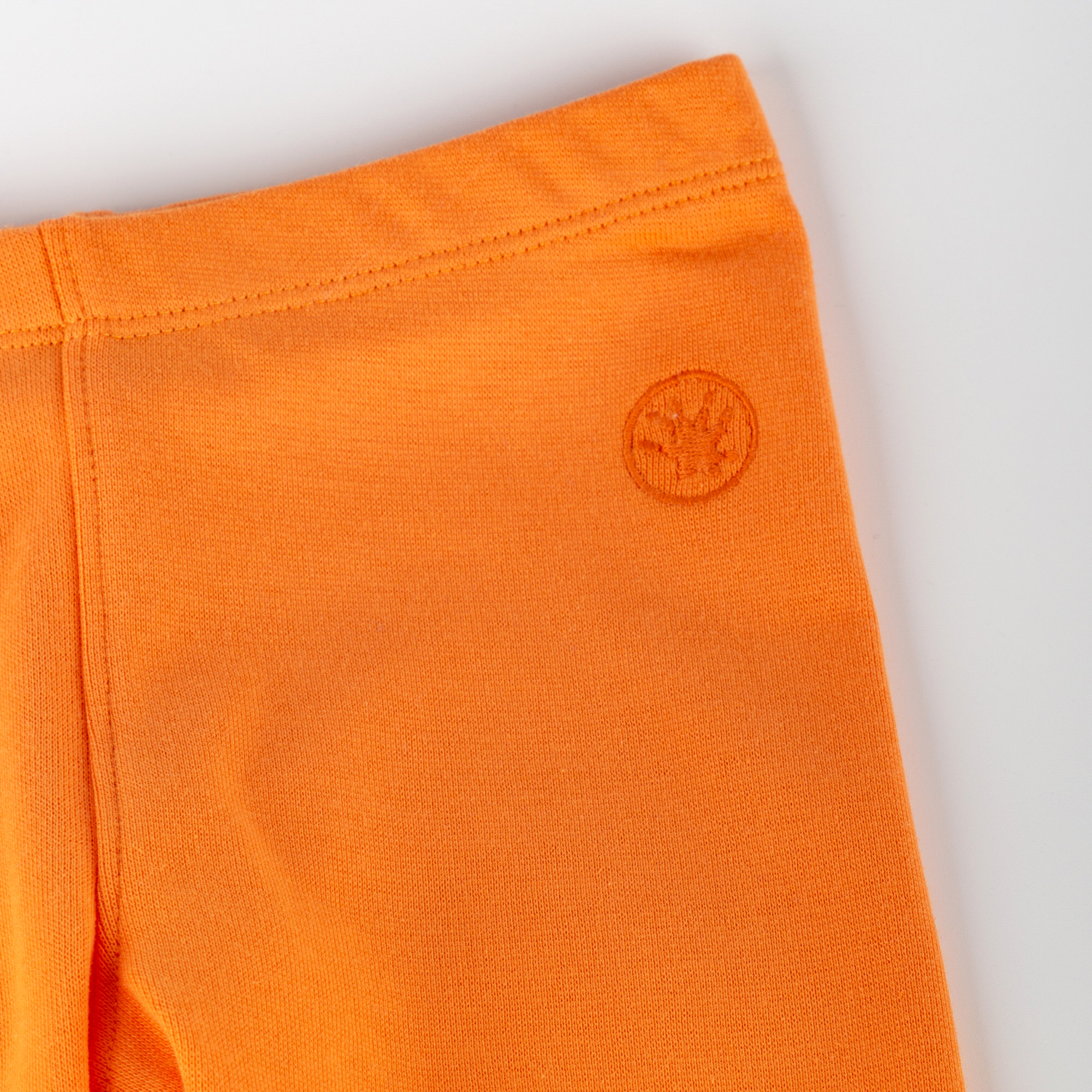 Girls' stretchy rib knit leggings, orange Girls' stretchy rib knit leggings, orange