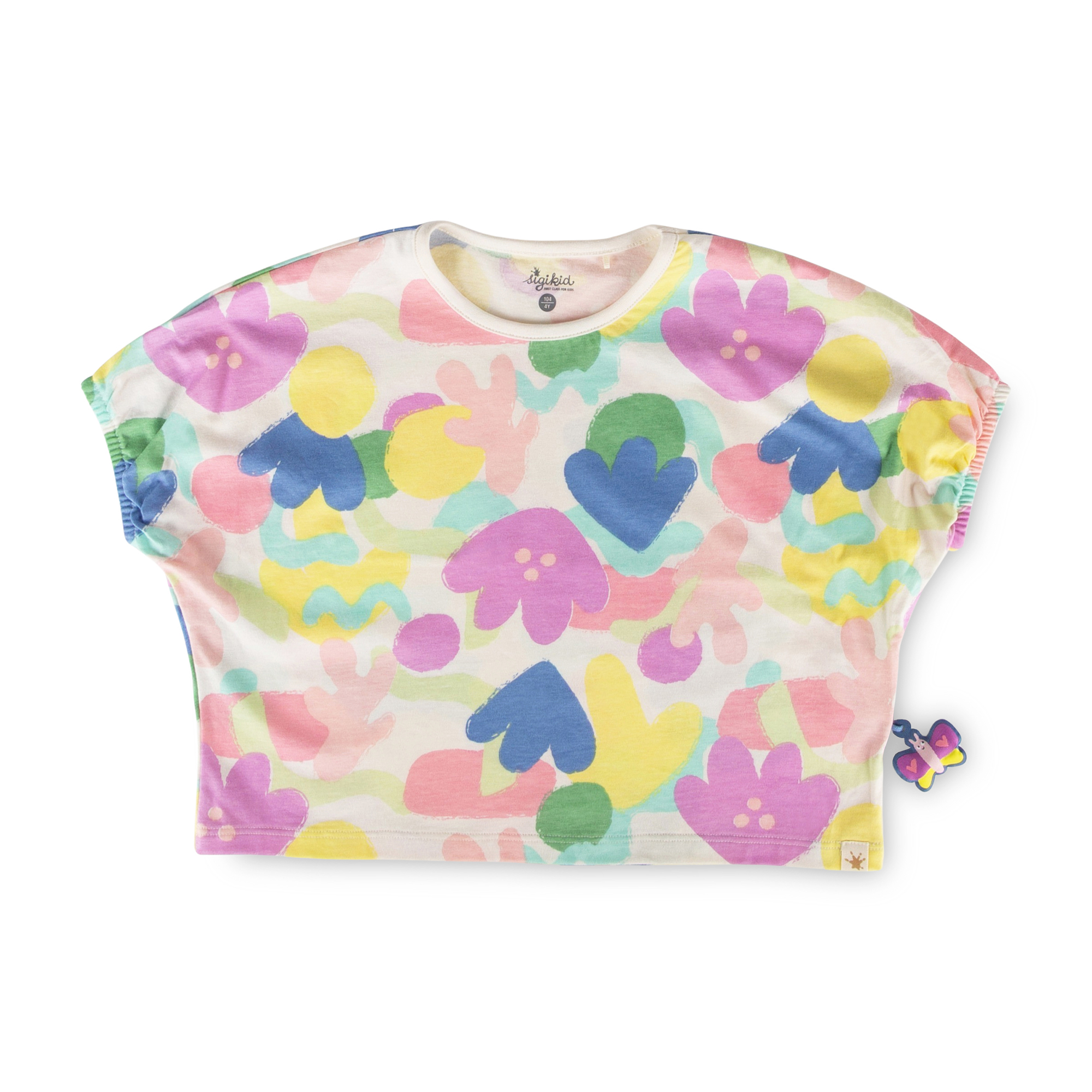 Lässig weites Crop Top Shirt, Summer Vibes