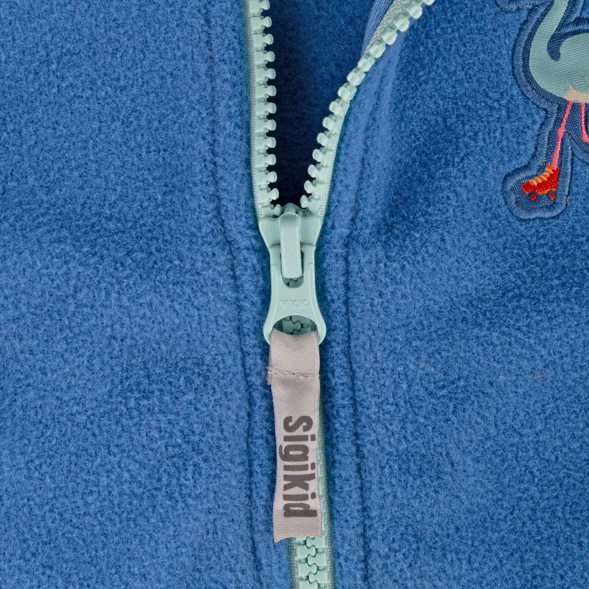 Blaue Baby Fleecejacke Wild Flamingo
