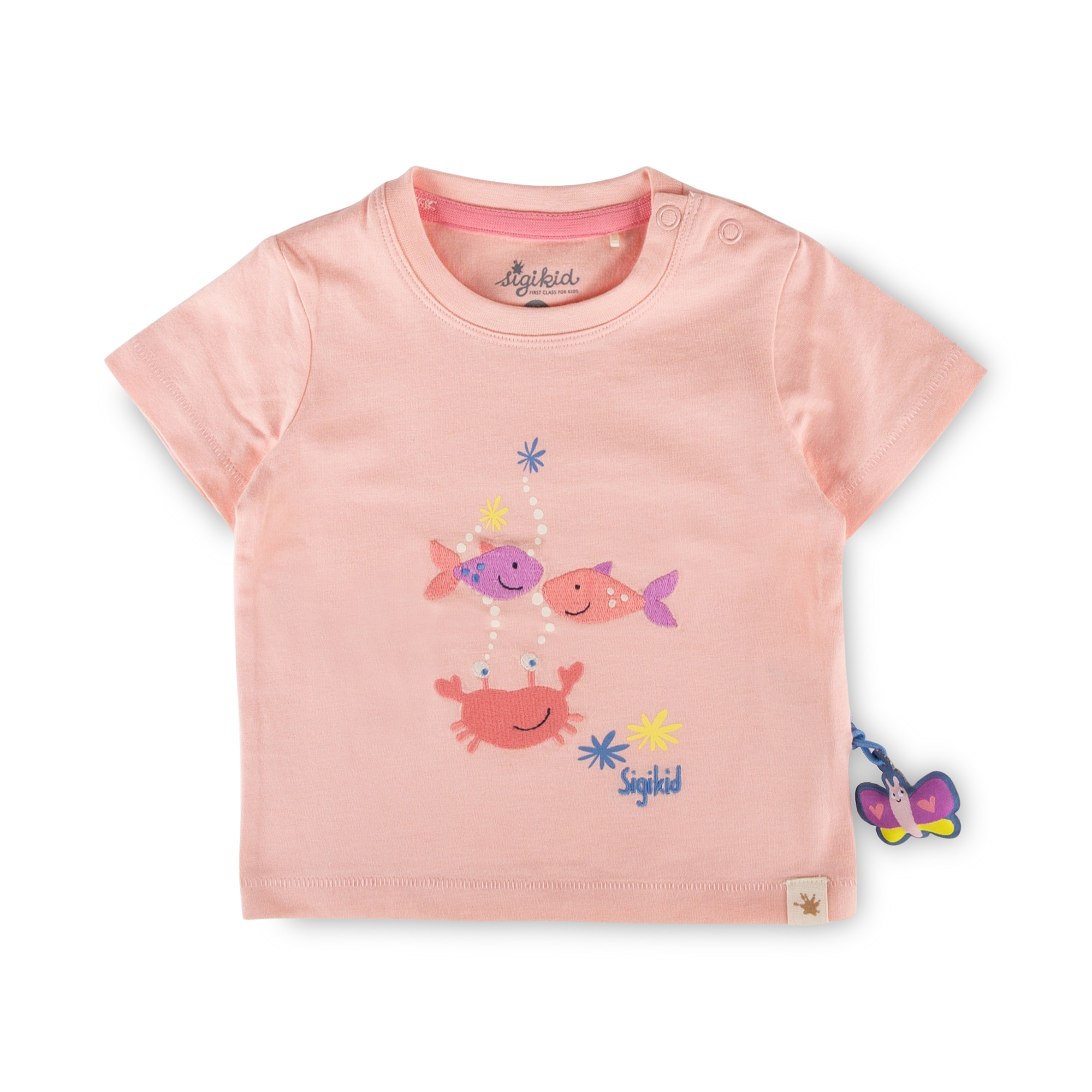 Baby T-Shirt Fischchen, rosa, Summer Vibes