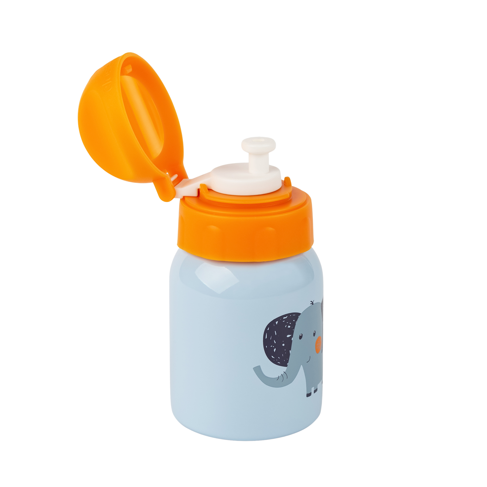 Kids' drink bottle elephant 250 ml, stainless steel