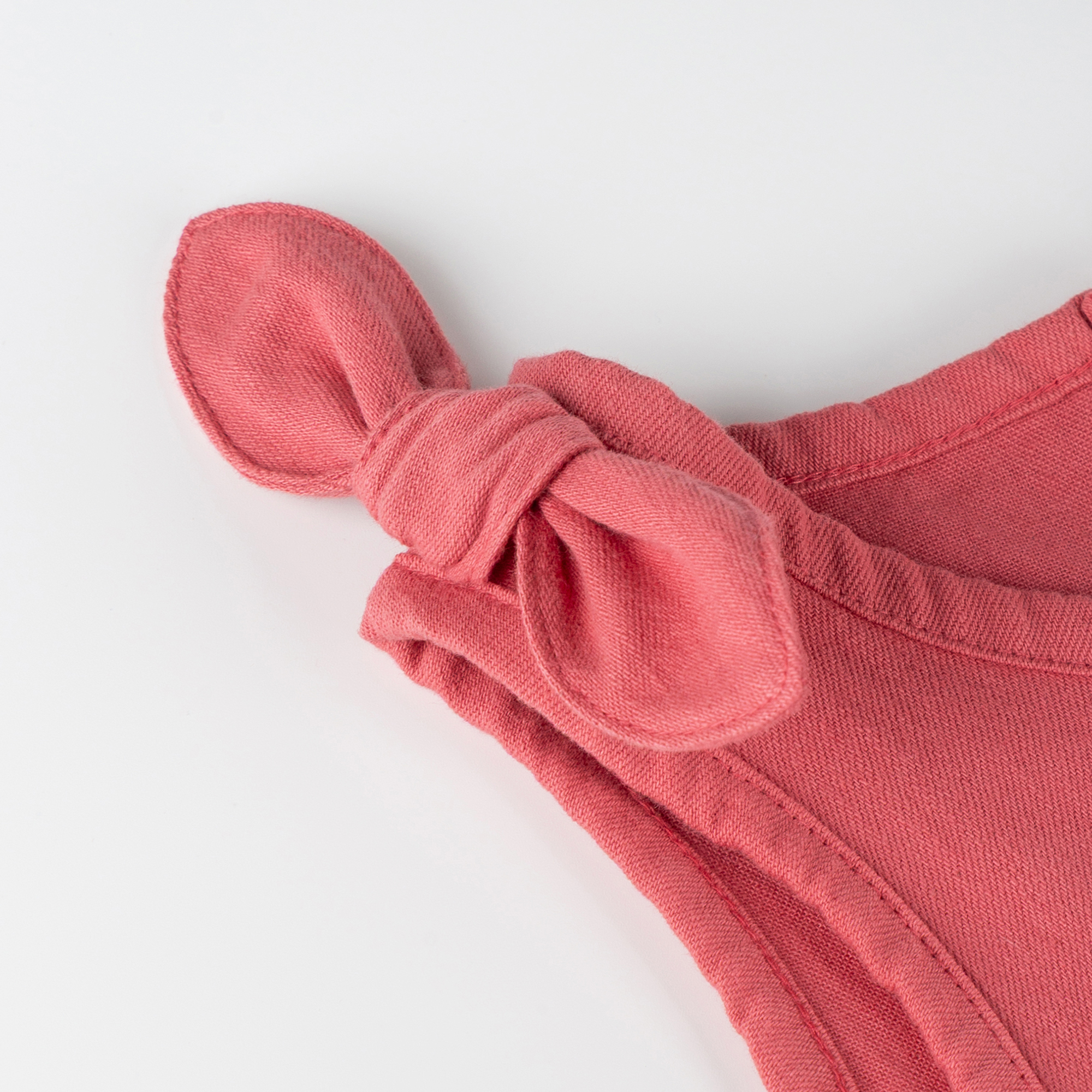 Ärmelloses Kinder Volant Kleid mit Vogel Motiv, rosarot