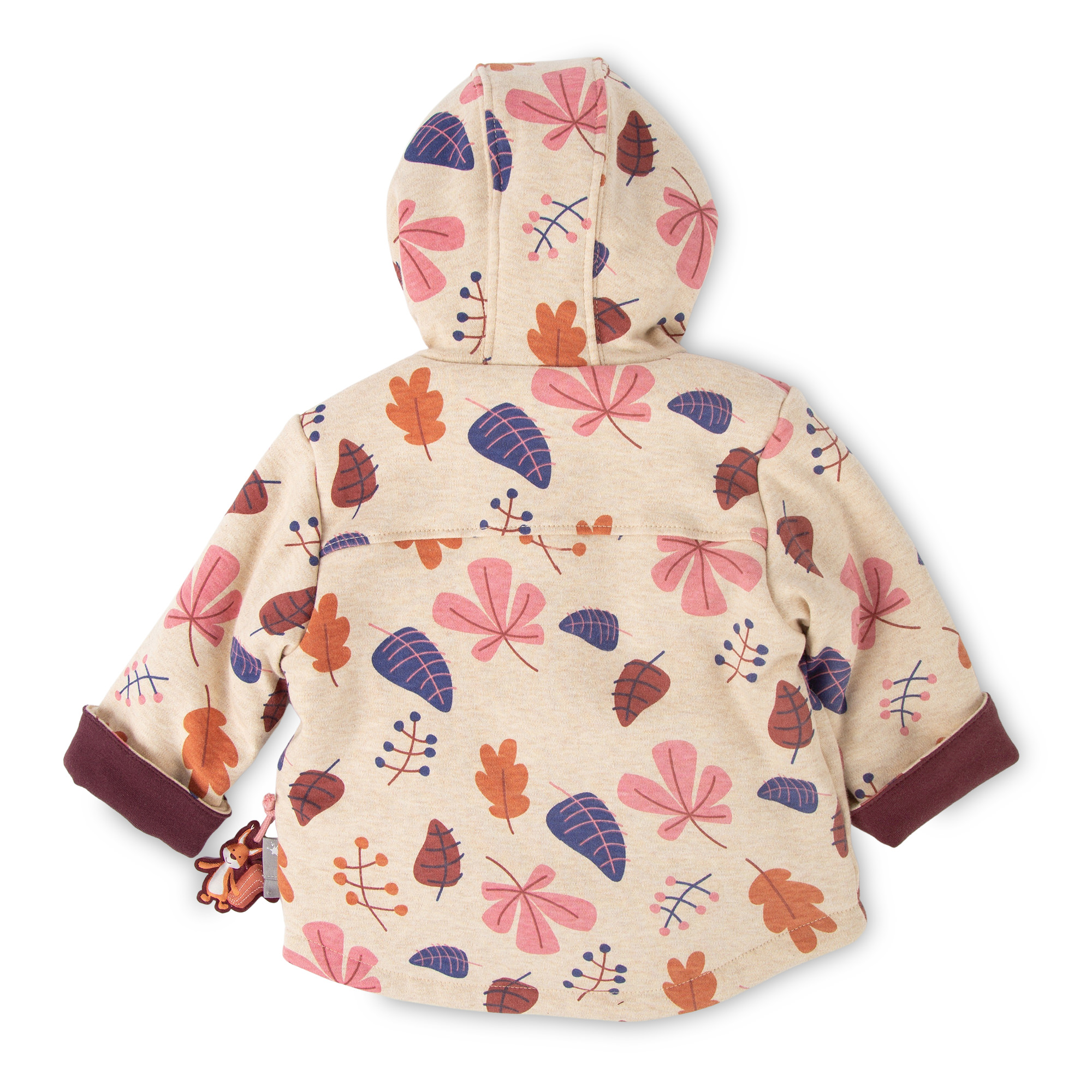 Baby Wendejacke dunkelrot/bunter Herbstprint Baby Wendejacke dunkelrot/bunter Herbstprint