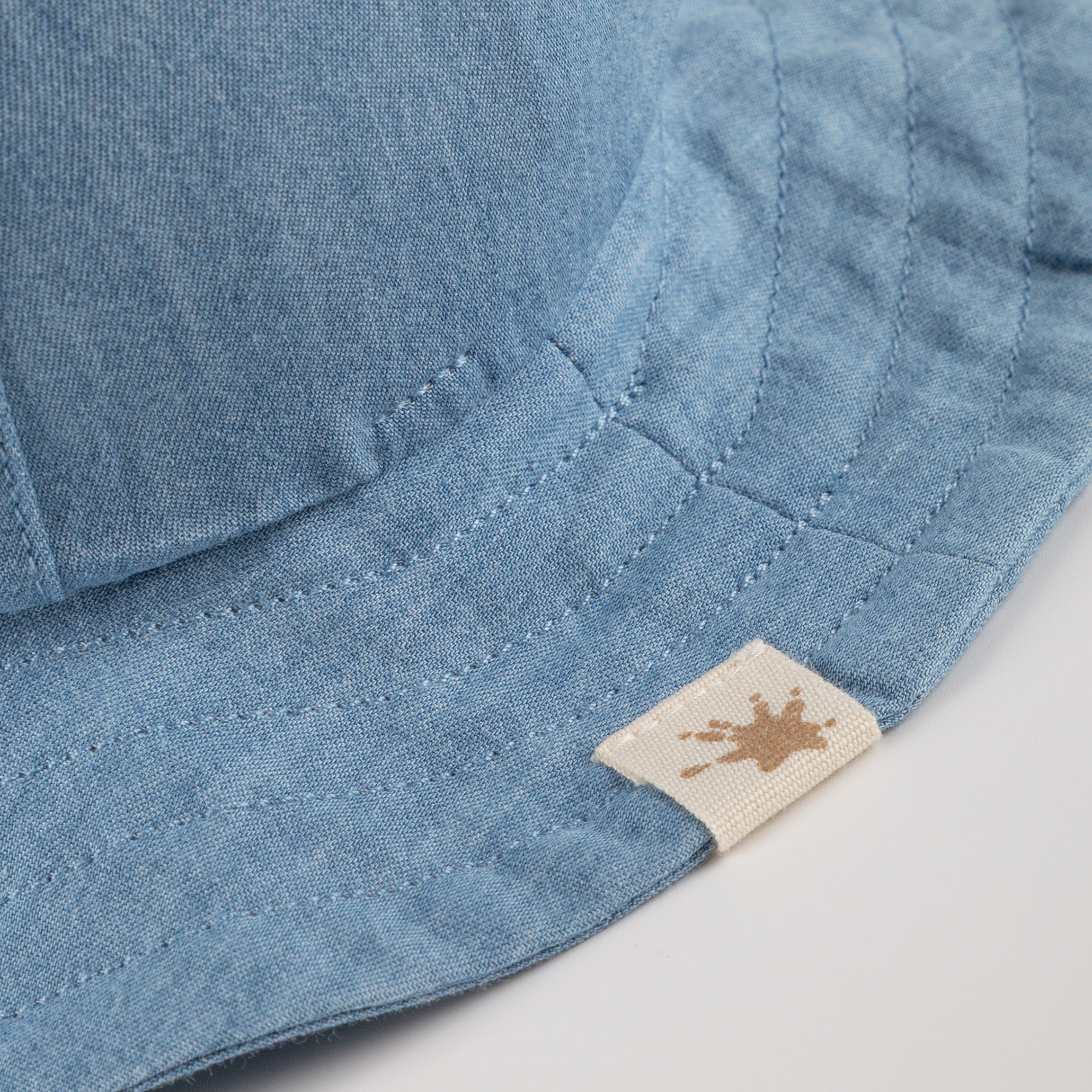 Baby Chambray Sommerhut, hellblau